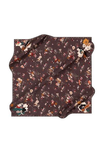 Aker İpek Eşarp - 8863701-313 Acı Kahve Sura