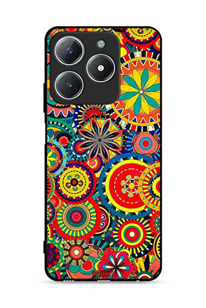 Tolwak غطاء حماية لهاتف Realme C63 4G بنمط ماندالا ملون