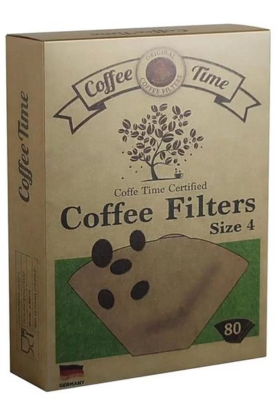 STOREMAX Coffee Time Filter Coffee Paper 1/4 عدد 4 80 عبوة + ملعقة قياس القهوة والشاي مع مشبك كانجي -
