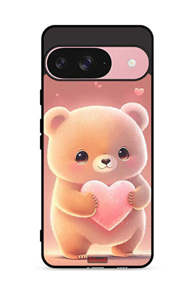 Tolwak غطاء حماية لجهاز Google Pixel 9 برسومات باندا صغيرة لطيفة تحمل قلبًا