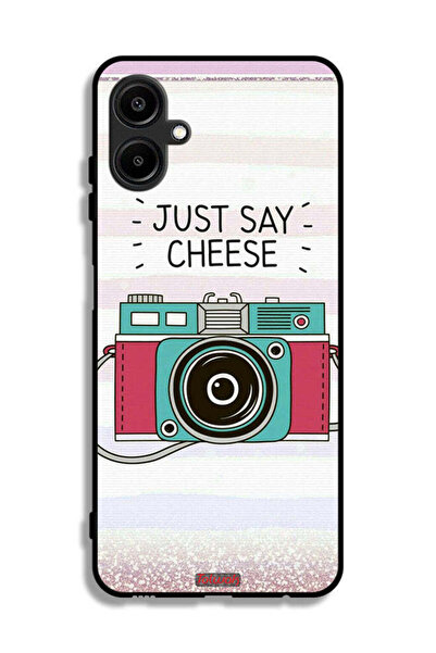 Tolwak غطاء حماية لهاتف سامسونج جالاكسي F06 5G، عبارة "Just Say Cheese"