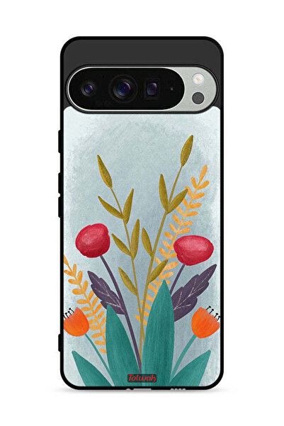 Tolwak غطاء حماية لجهاز Google Pixel 9 Pro XL بتصميم فن رسم النباتات