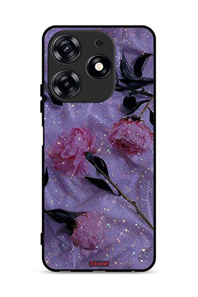 Tolwak غطاء حماية لهاتف تكنو سبارك 10 برو 4G بنقشة ورود لامعة