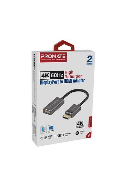 Promate Explore the world of clarity and performance with a high-quality 4K@60Hz HDMI cable for an optimal viewing experience.