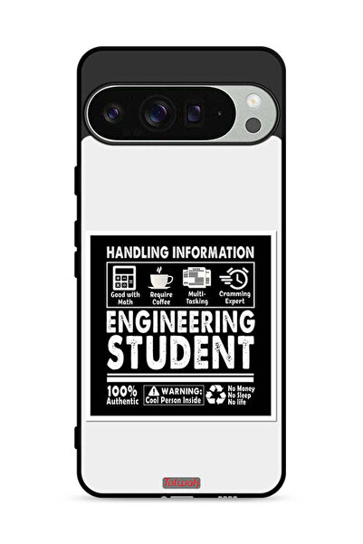 Tolwak غطاء حماية لجهاز Google Pixel 9 Pro، ملصق طالب هندسة