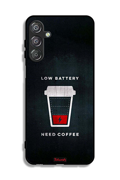 Tolwak غطاء حماية لهاتف Samsung Galaxy M16 5G، بطارية منخفضة، يحتاج إلى قهوة