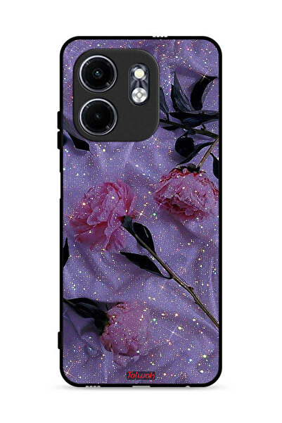 Tolwak غطاء حماية لهاتف إنفينيكس سمارت 9 4G بنقشة ورود لامعة