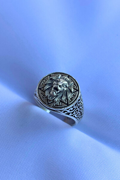 Begondio Aslan Figürlü Özel Tasarım Maskülen Ayarlanabilir Erkek Yüzük