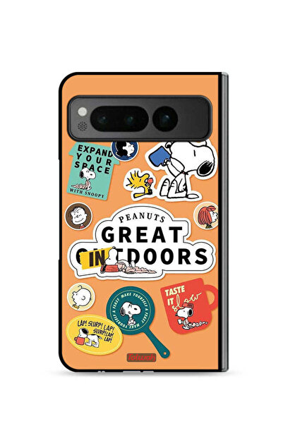 Tolwak غطاء حماية لهاتف Google Pixel Fold 5G بملصقات الفول السوداني