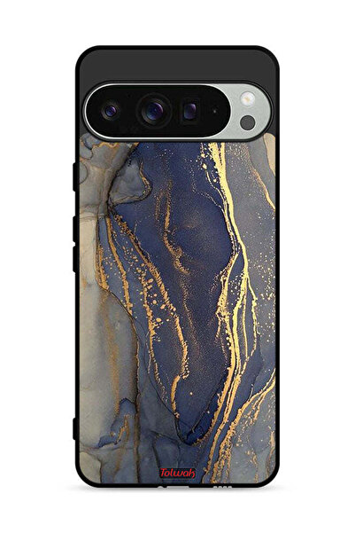 Tolwak غطاء حماية لجهاز Google Pixel 9 Pro XL بنمط رخامي لامع