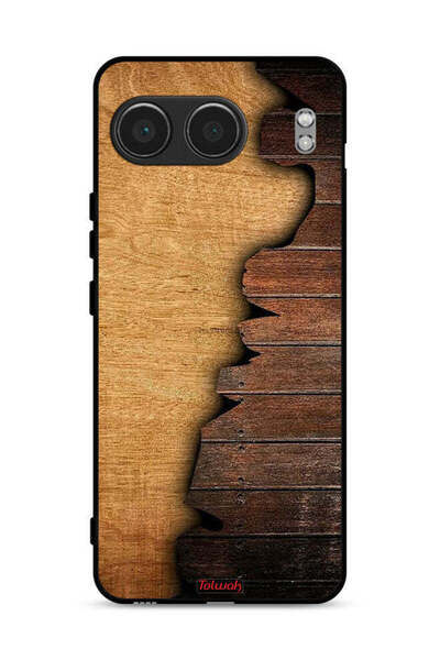 Tolwak غطاء حماية لهاتف OnePlus Nord 4 5G بنمط خشبي عتيق