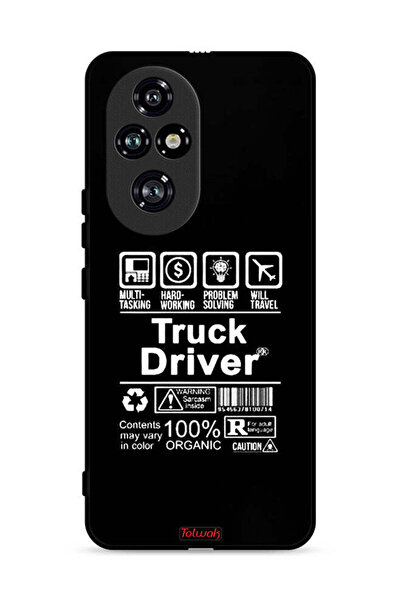 Tolwak غطاء حماية لهاتف Honor 200 Pro 5G، ملصق سائق شاحنة