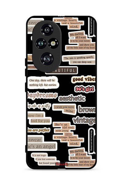 Tolwak غطاء حماية لهاتف Honor 200 Pro 5G بملصقات اقتباسات جميلة