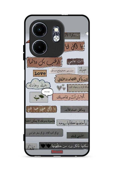 Tolwak غطاء حماية لهاتف إنفينيكس سمارت 9 4G بعبارات حب عربية