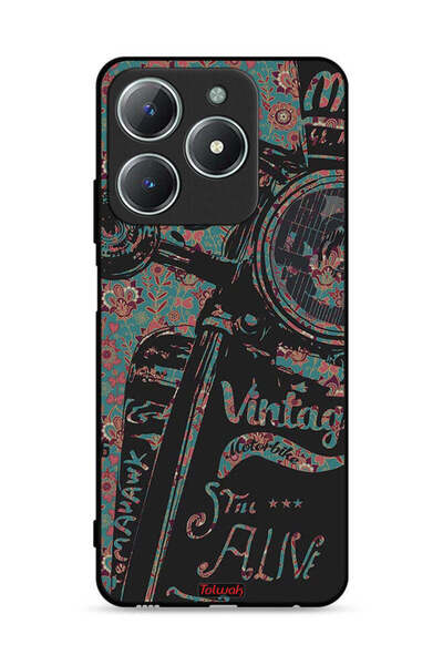 Tolwak غطاء حماية لهاتف Realme C63 4G بتصميم دراجة نارية كلاسيكية