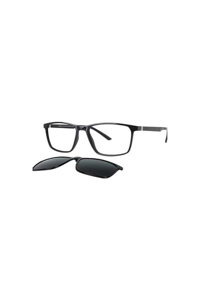 Target Tk300 C.0101 54Ekt Men's Polarized Clip-On Blue Light Screen Protected Glasses (Glossy Black)