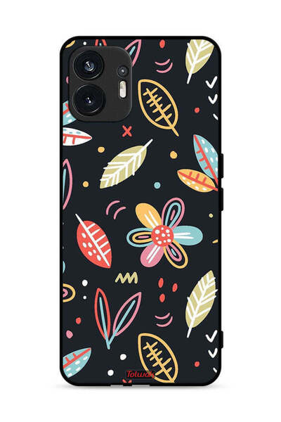 Tolwak غطاء حماية لهاتف Nothing Phone (2) 5G بطبعة زهور وأوراق فنية تجريدية