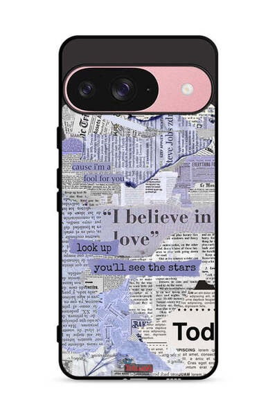 Tolwak غطاء حماية لجهاز Google Pixel 9 بنقشة صحيفة