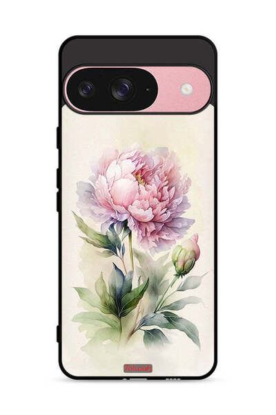 Tolwak غطاء حماية لجهاز Google Pixel 9 بتصميم فني بألوان مائية وردية