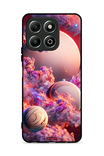 Tolwak غطاء حماية لهاتف Honor X6b 4G بطبعة غيوم وفن تجريدي