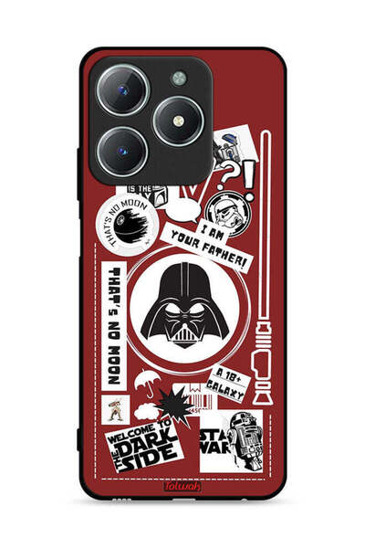 Tolwak غطاء حماية لهاتف Realme C61 4G ملصق "مرحبًا بكم في الجانب المظلم"