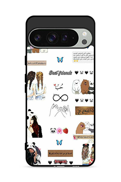 Tolwak غطاء حماية لجهاز جوجل بيكسل 9 برو إكس إل مع اقتباسات وملصقات باللغة ال...