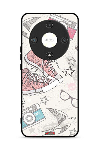 Tolwak غطاء حماية لهاتف Honor X9b 5G مع حذاء من القماش وفن الكاميرا