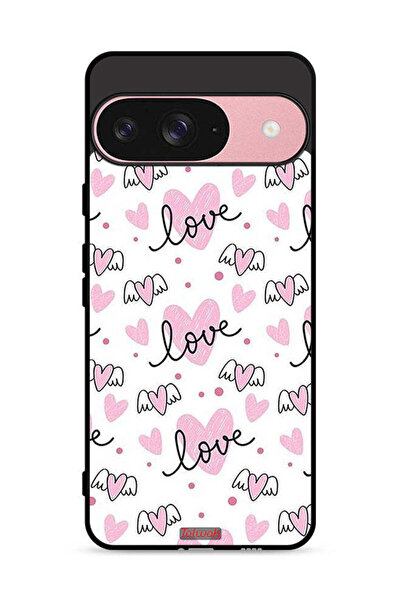 Tolwak غطاء حماية لجهاز Google Pixel 9 بنمط فني بنمط الحب والقلب