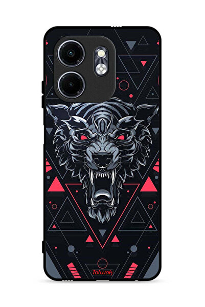 Tolwak غطاء حماية لهاتف إنفينيكس سمارت 9 4G بتصميم الذئب المتمايل