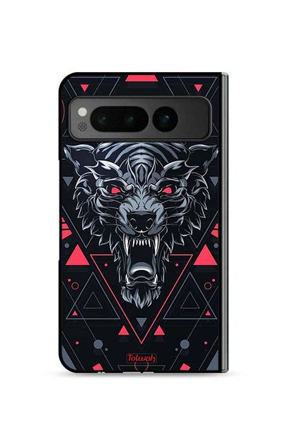 Tolwak Google Pixel Fold 5G Protective Case Cover Scrolling Wolf