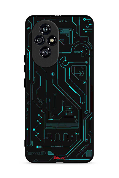 Tolwak غطاء حماية لهاتف Honor 200 5G دوائر فنية رقمية بسيطة شاشات متعددة