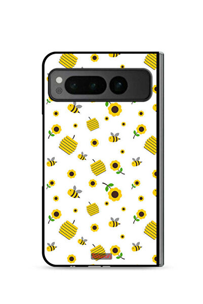 Tolwak غطاء حماية لهاتف جوجل بيكسل فولد 5G بنقشة عباد الشمس والنحل