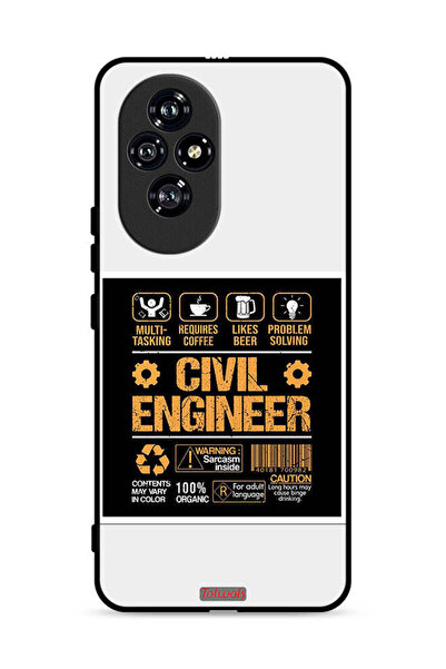 Tolwak غطاء حماية لهاتف Honor 200 5G، ملصق مهندس مدني