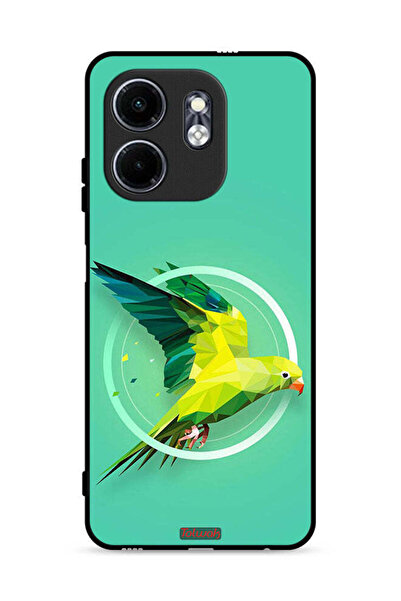 Tolwak غطاء حماية لهاتف إنفينيكس سمارت 9 4G بطبعة فن تجريدي ببغاء