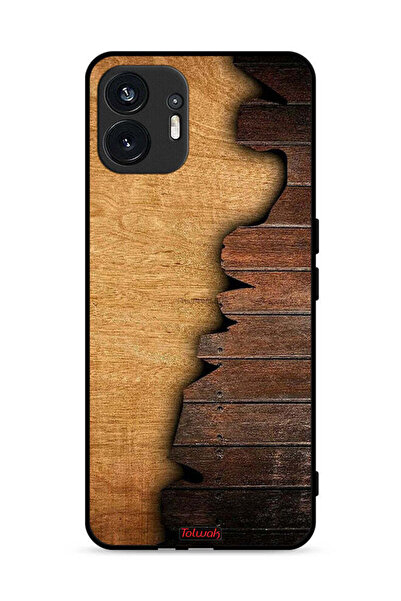 Tolwak Nothing Phone (2) 5G Protective Case Cover Vintage Wood Pattern