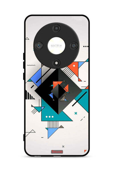 Tolwak غطاء حماية لهاتف Honor X9b 5G بأشكال مربعة ومثلثة ونمط تجريدي