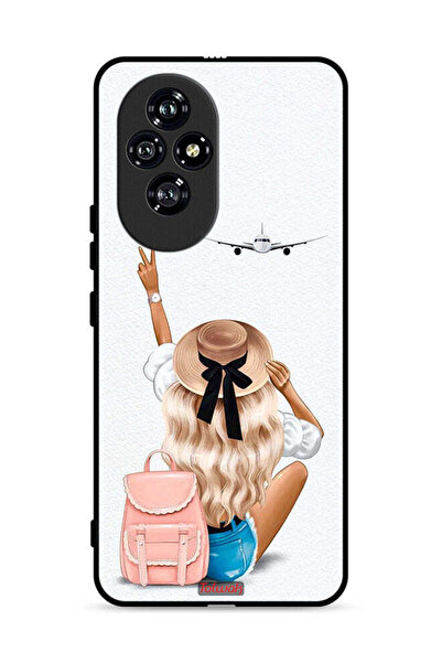 Tolwak غطاء حماية لهاتف Honor 200 5G - فتاة تحب السفر