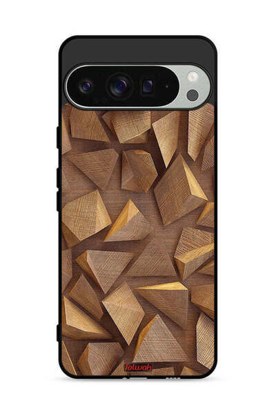 Tolwak غطاء حماية لجهاز Google Pixel 9 Pro مصنوع من الخشب بتصميم فني