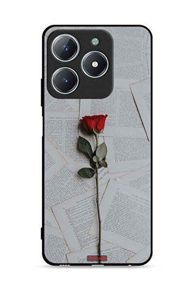 Tolwak غطاء حماية لهاتف Realme C63 4G وردي على ورق