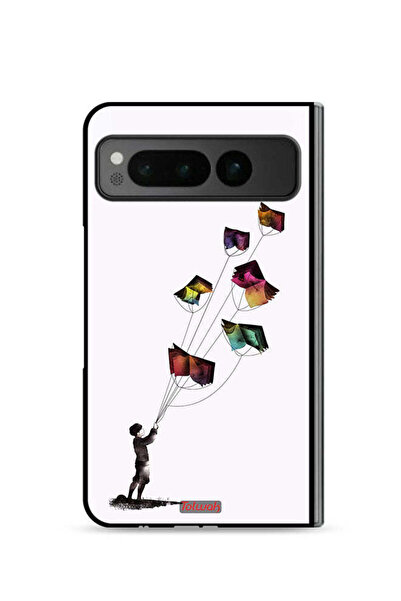 Tolwak غطاء حماية لهاتف جوجل بيكسل فولد 5G بتصميم كتاب الطائرات الورقية