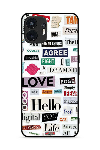 Tolwak Nothing Phone (2) 5G Protective Case Cover Short Quotes Stickers