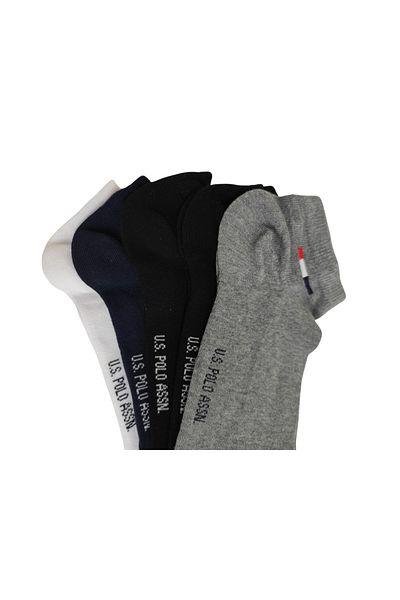 U.S. Polo Assn. U.S. Polo Assn. Чифт от 5 чорапи, сив меланж - стандартна кройка - стилен и удобен дизайн (мъжки/)