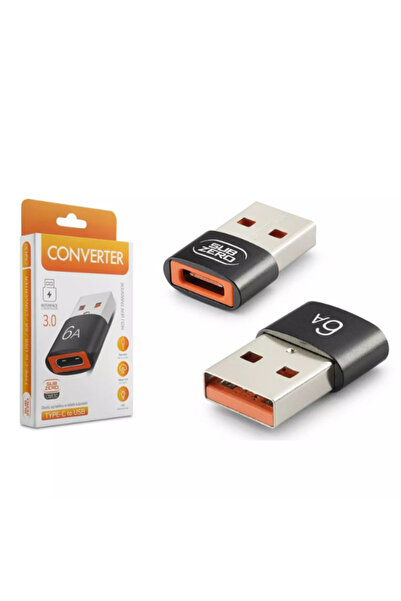 Subzero CNR30 Type‑C to USB OTG Adaptör | 6A Hızlı Şarj & USB 3.0 Veri Desteği