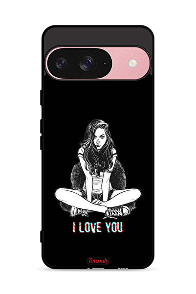 Tolwak غطاء حماية لجهاز جوجل بيكسل 9 برسومات "أحبك"