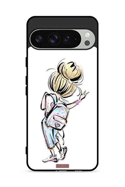Tolwak غطاء حماية لهاتف Google Pixel 9 Pro بتصميم فتاة العودة إلى المدرسة