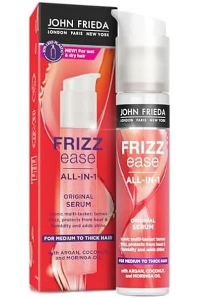 John Frieda Frizz Ease Original 6 Effects Serum for Medium to Thick Curly Hair, 50ml