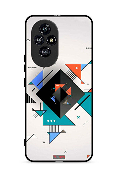 Tolwak غطاء حماية لهاتف Honor 200 5G بأشكال مربعة ومثلثة ونمط تجريدي