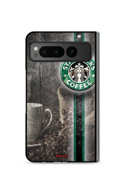 Tolwak غطاء حماية لجهاز جوجل بيكسل فولد 5G برسومات القهوة