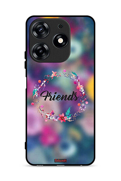 Tolwak غطاء حماية لهاتف تكنو سبارك 10 برو 4G برسومات خاتم "أصدقاء الزهور"