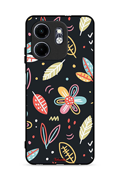 Tolwak غطاء حماية لهاتف إنفينيكس سمارت 9 4G بطبعة زهور وأوراق فنية تجريدية